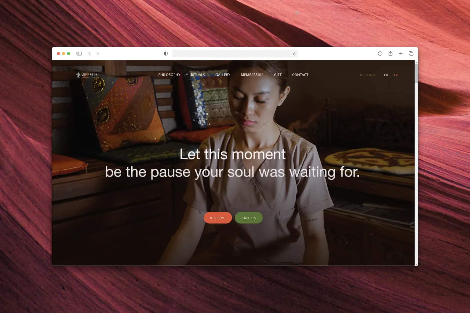 Muse & Life desktop ritual page