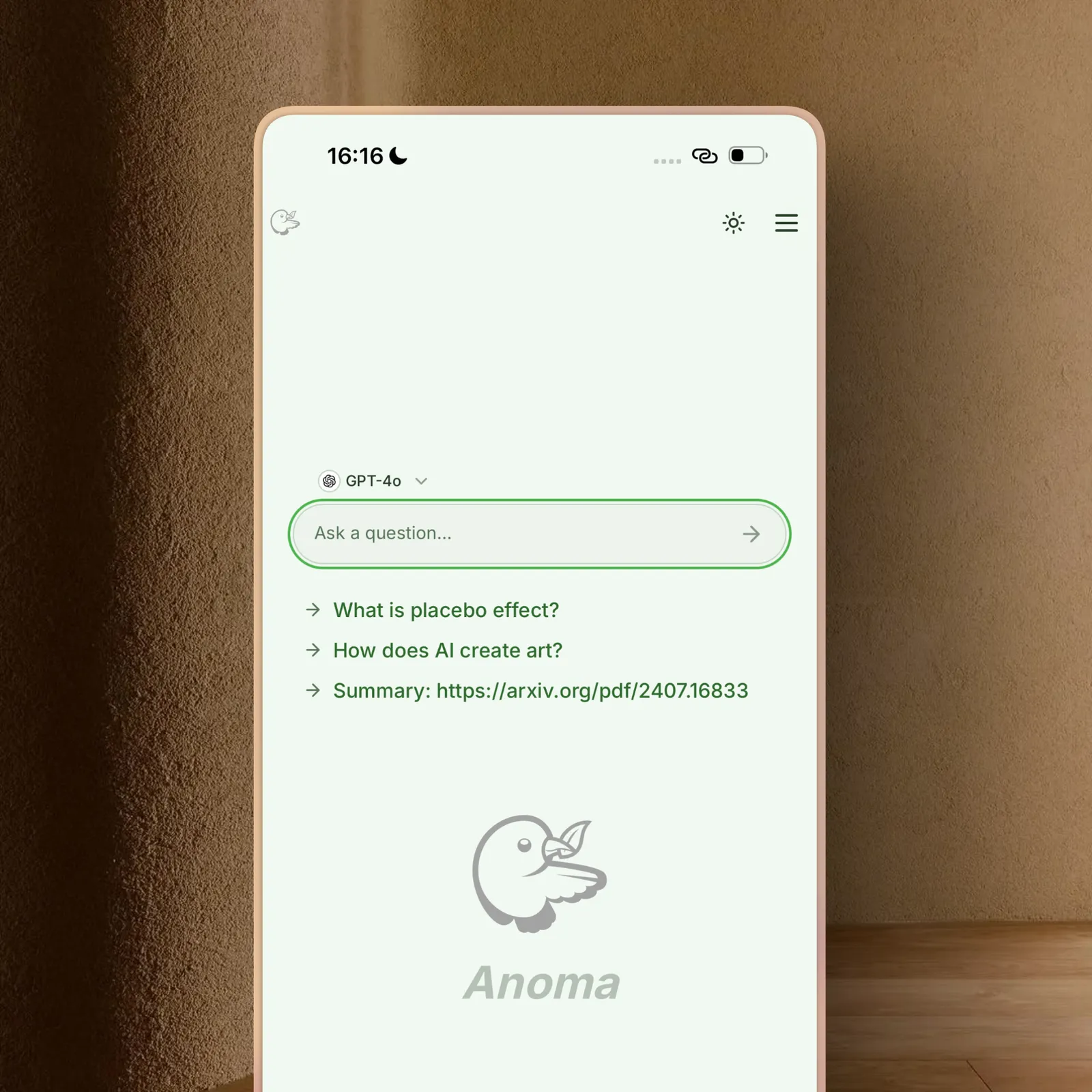 Omnisurf AI companion interface