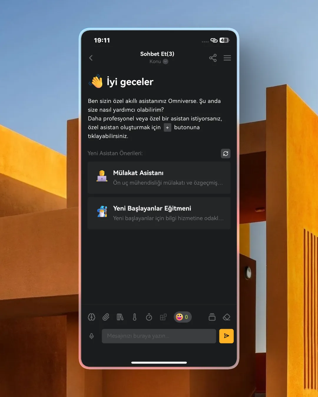 Omniverse assistant chat