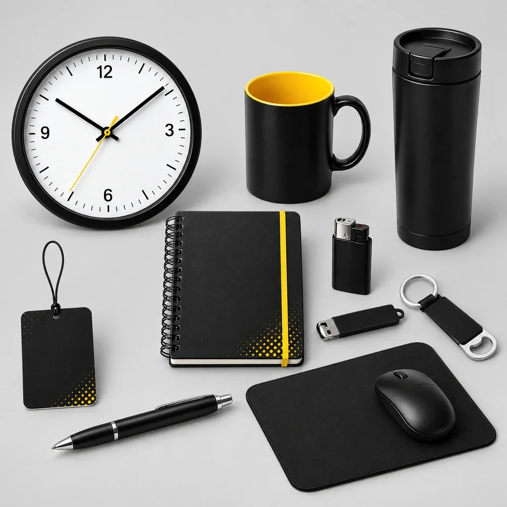 Promotional: Mug, tumbler and notebook