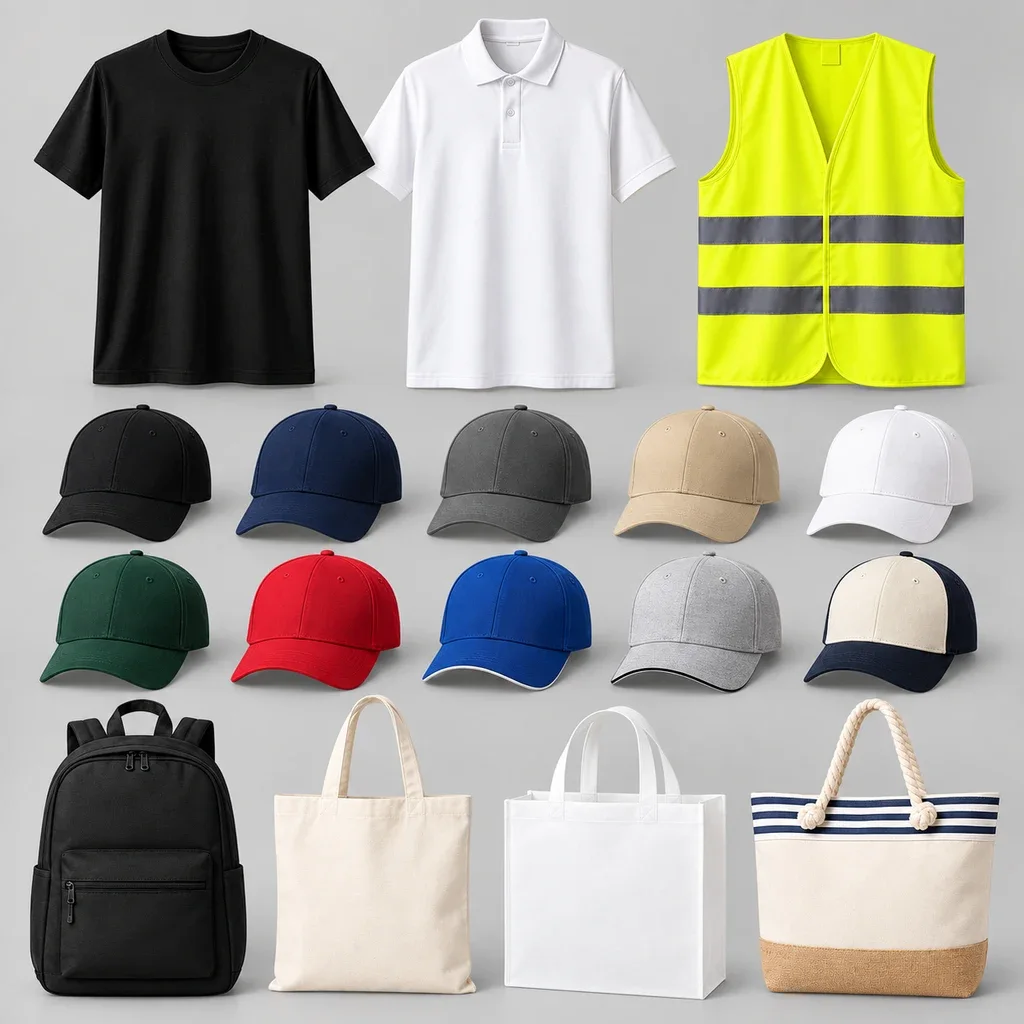 Textile: T-shirt, cap and tote bag